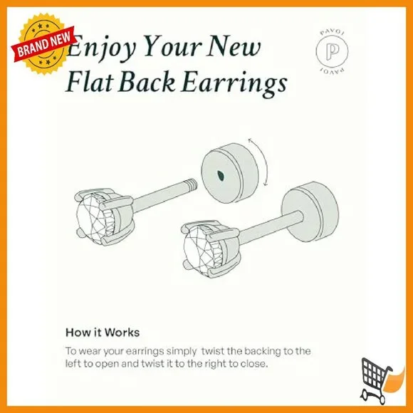 14K Gold Plated Sterling Silver Stud Earrings 3-Pack Hypoallergenic - Picture 5 of 8